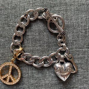Juicy Couture Vintage Y2K Silver Charm Bracelet